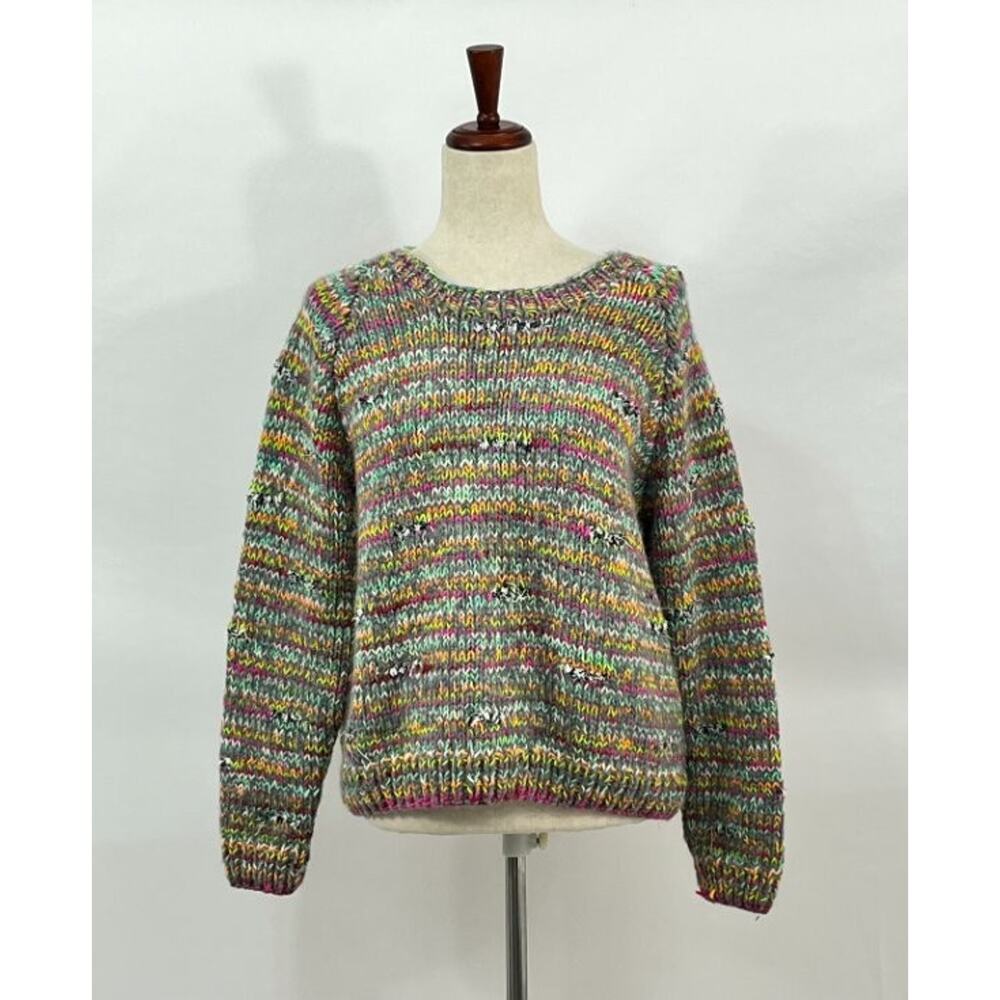 MICHAELA BUERGER Sz M Medium Multi Colored Pullover Wool Sweater